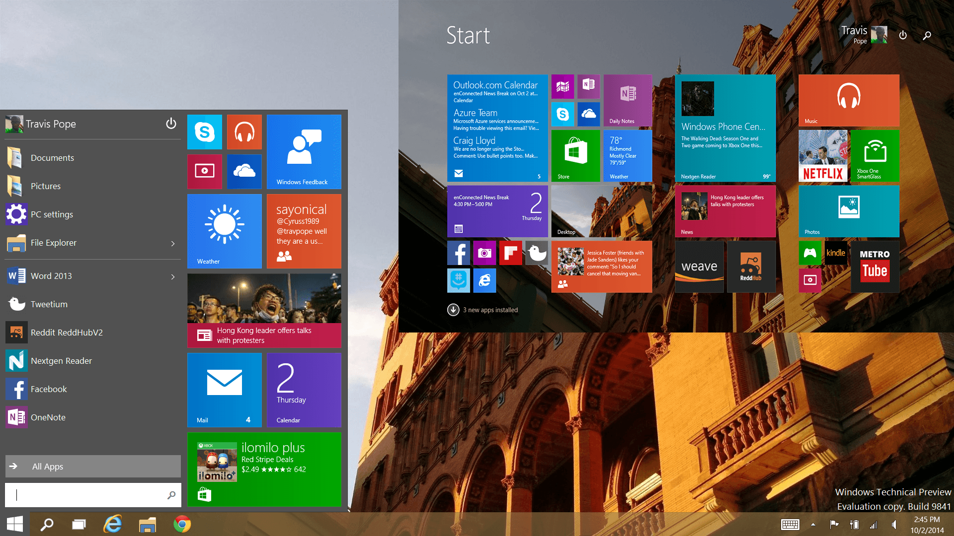 Windows 10 Start Screen New Features